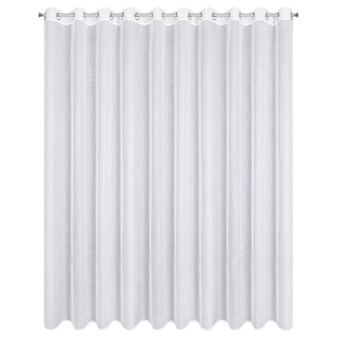 Gardine LeinA weiß silber 350x250 Ösen