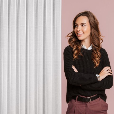 Gardine VANESA weiß 300x270 Kräuselband
