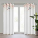Vorhang ARLENA weiß rosa 135x250 Ösen