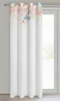 Vorhang ARLENA weiß rosa 135x250 Ösen