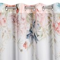 Vorhang ARLENA weiß rosa 135x250 Ösen