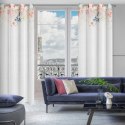 Vorhang ARLENA weiß rosa 135x250 Ösen
