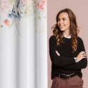 Vorhang ARLENA weiß rosa 135x250 Ösen