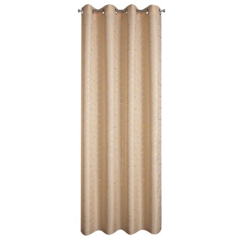 Vorhang EVI beige gold 140x250 Ösen