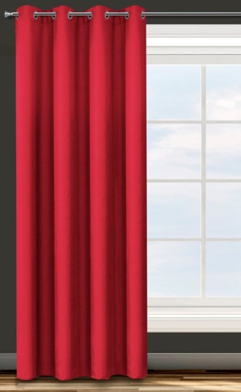 Vorhang ADORE rot 140x250 Ösen