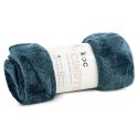 Wohndecke Kuscheldecke Decke MICROFASER Sofadecke Tagesdecke CINDY5 200X220 dunkelblau