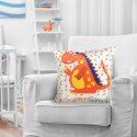 Dekorativer Kissenbezug KIDS 8B 45X45 Velvet Samt weiß orange