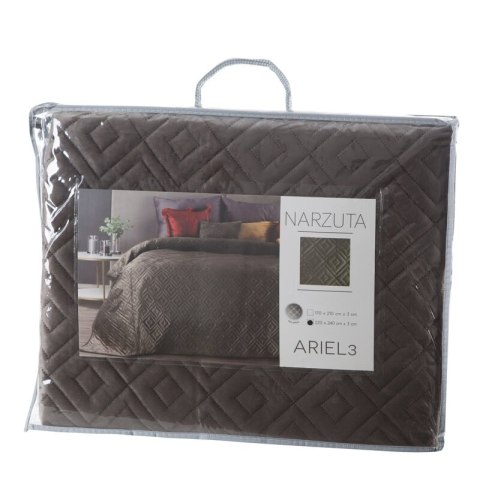 Tagesdecke ARIEL 3 dunkelB 220x240 dunkelbeige