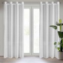 Vorhang FIBI weiß silber 140x250 Ösen