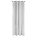 Vorhang FIBI weiß silber 140x250 Ösen