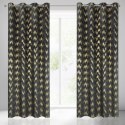 Vorhang CHILL schwarz gold 140x250 Ösen