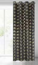 Vorhang CHILL schwarz gold 140x250 Ösen