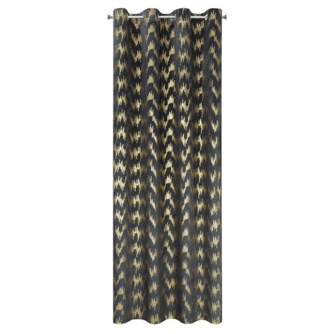 Vorhang CHILL schwarz gold 140x250 Ösen
