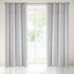 Vorhang DEFNE silber 135x260 Ösen
