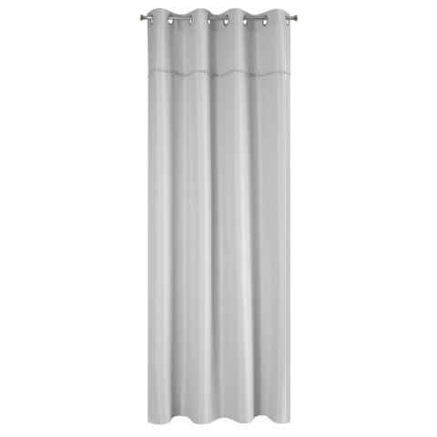 Vorhang DEFNE silber 135x260 Ösen