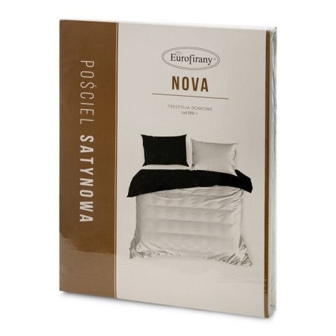 Bettwäsche garnitur NOVA3 weiß schwarz 180x200 2x Kissenbezüge 70x80
