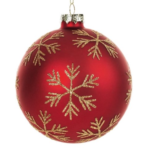 Christbaumschmuck Glas 206B 10CM rot gold