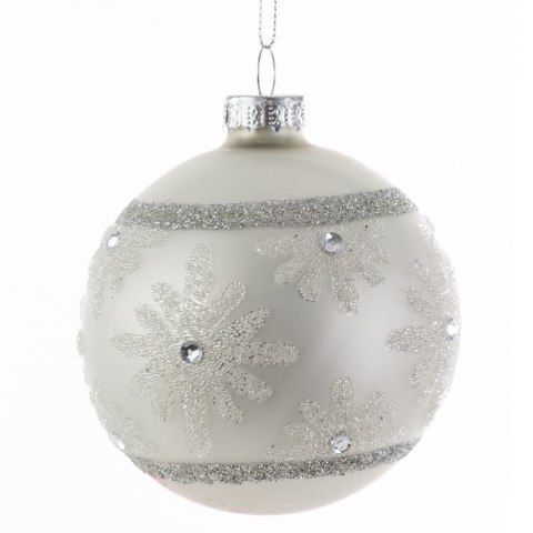 Christbaumschmuck Glas 234 8 silber