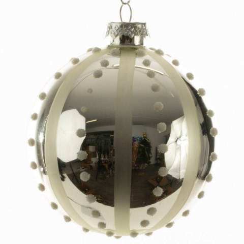 Christbaumschmuck Glas 296 8CM silber