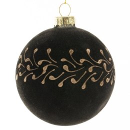 Christbaumschmuck Glas 301 8CM schwarz gold