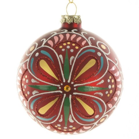 Christbaumschmuck Glas 339 8CM rot