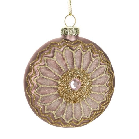 Christbaumschmuck Glas 424 8CM rosa gold