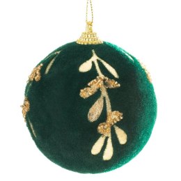 Christbaumschmuck Plastik Kunststoff 42B 10CM dunkelgrün gold