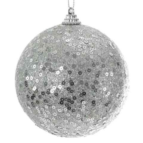 Christbaumschmuck Plastik Kunststoff 51B 10CM silber