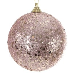 Christbaumschmuck Plastik Kunststoff 53B 10CM altrosa gold