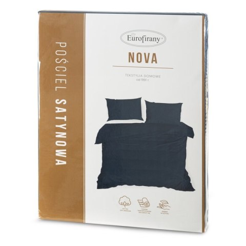 Bettwäsche garnitur NOVA3 dunkelmarine 160x200 2x Kissenbezüge 70x80