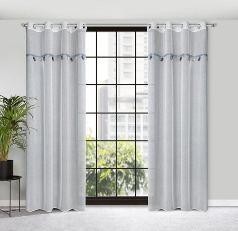 Gardine CAR 1 weiß 140x250 Ösen