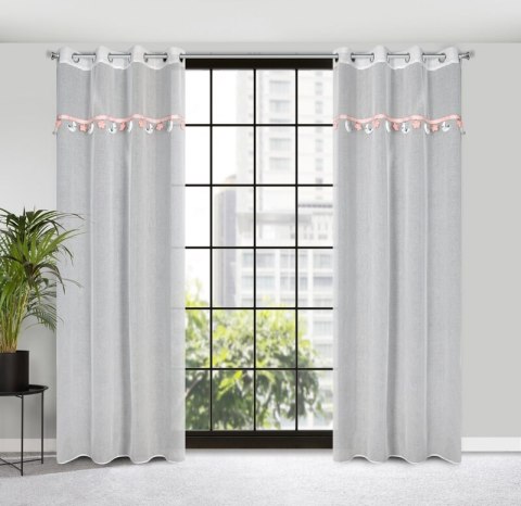 Gardine MOON 1 weiß 140x250 Ösen