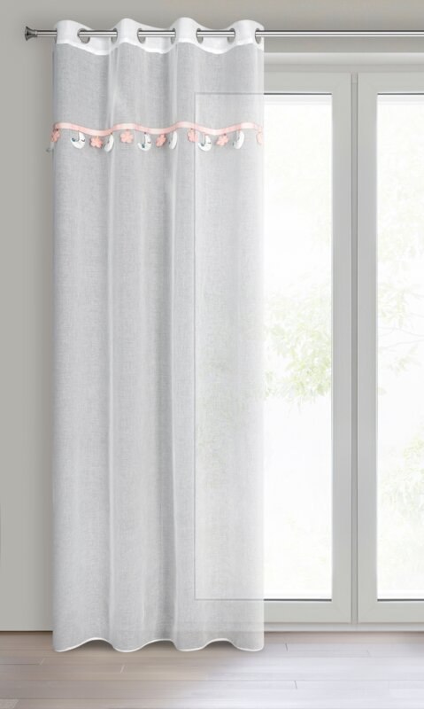 Gardine MOON 1 weiß 140x250 Ösen