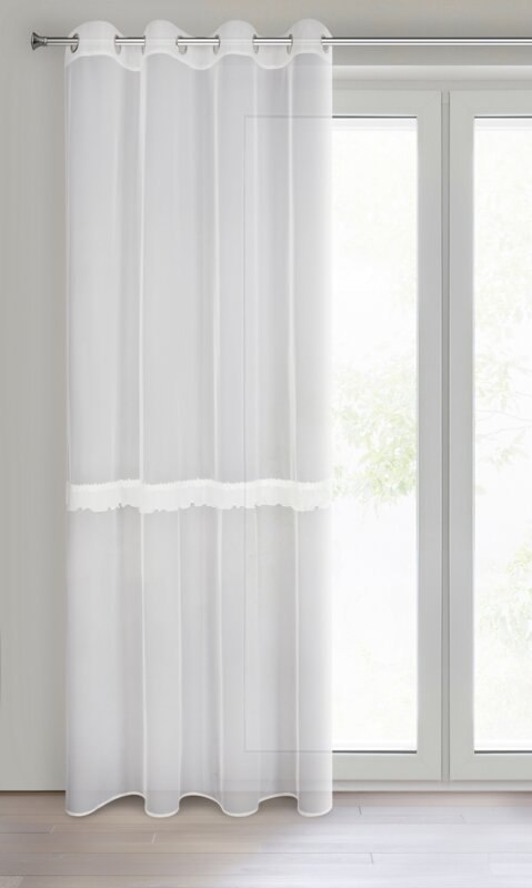 Gardine SOFI weiß 140x260 Ösen