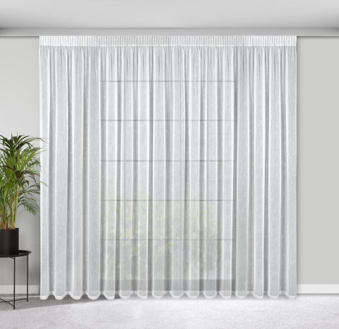 Gardine KELLY weiß silber 300x250 Kräuselband