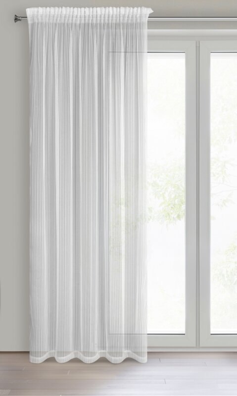 Gardine NOELIA weiß 140x270 Kräuselband