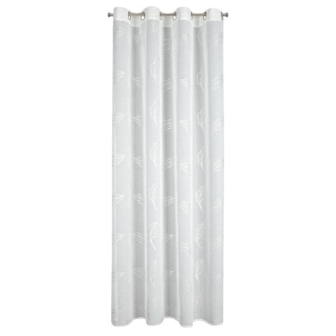 Gardine SISI weiß silber 140x250 Ösen