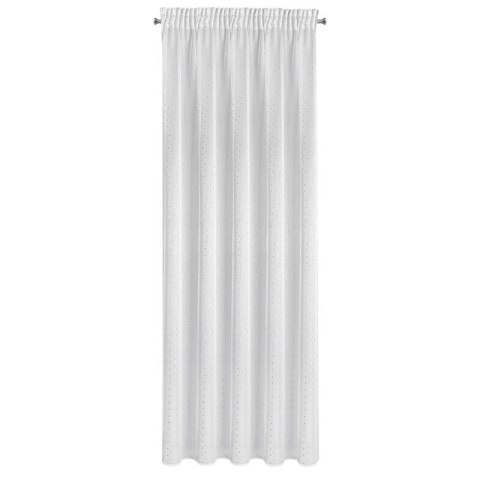 Gardine SIBEL weiß silber 140x270 Kräuselband