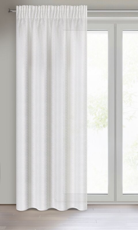 Gardine SIBEL weiß SZAM 140x270 Kräuselband