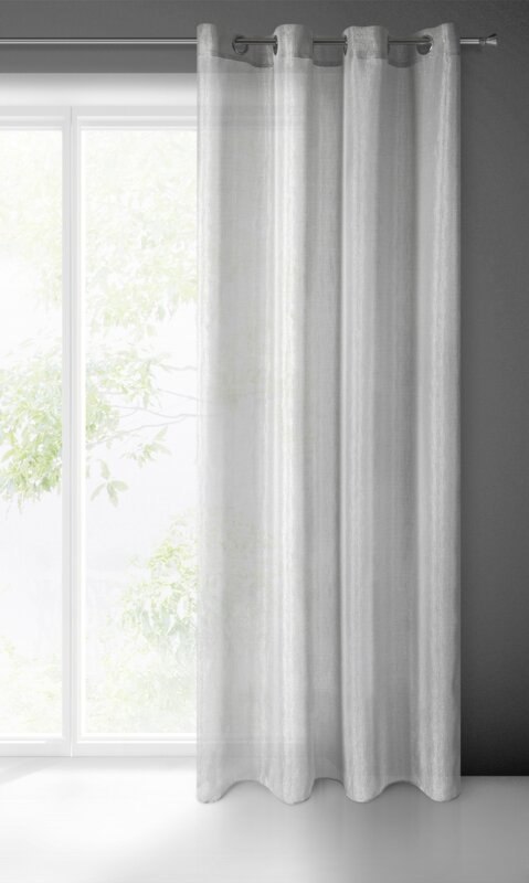 Gardine ELICIA silber 140x250 Ösen