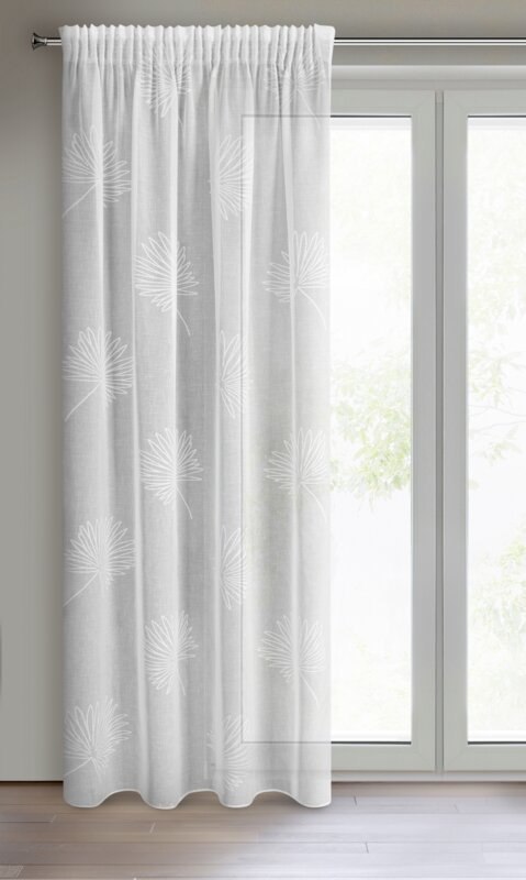 Gardine JANE weiß 140x270 Kräuselband