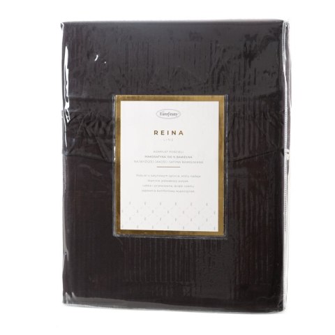 Bettwäsche garnitur Satin REINA23D 160x200 2x Kissenbezüge 70x80 schwarz