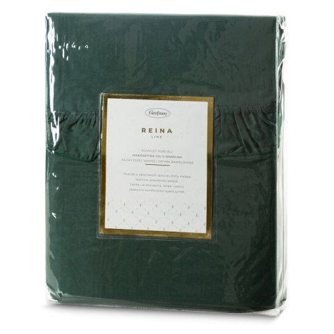 Bettwäsche garnitur Satin REINA23E 160x200 2x Kissenbezüge 70x80 grün