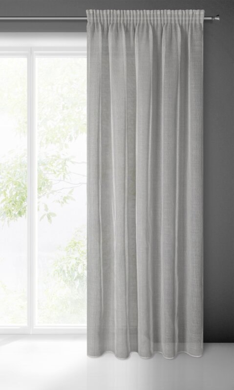 Gardine KIM 2 silber 140x300 Kräuselband