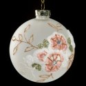 Christbaumschmuck Glas 164A 8CM weiß rosa