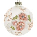 Christbaumschmuck Glas 164B 10CM weiß rosa