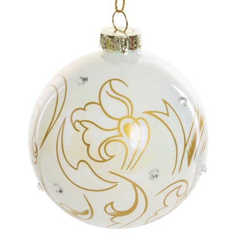 Christbaumschmuck Glas 170A 8 weiß gold