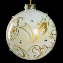 Christbaumschmuck Glas 170B 10CM weiß gold