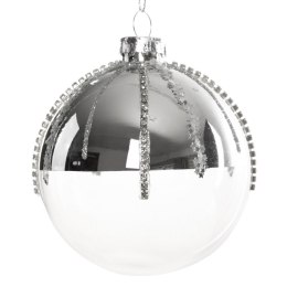 Christbaumschmuck Glas 174A 8CM silber TRAN