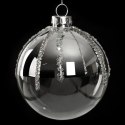 Christbaumschmuck Glas 174A 8CM silber TRAN